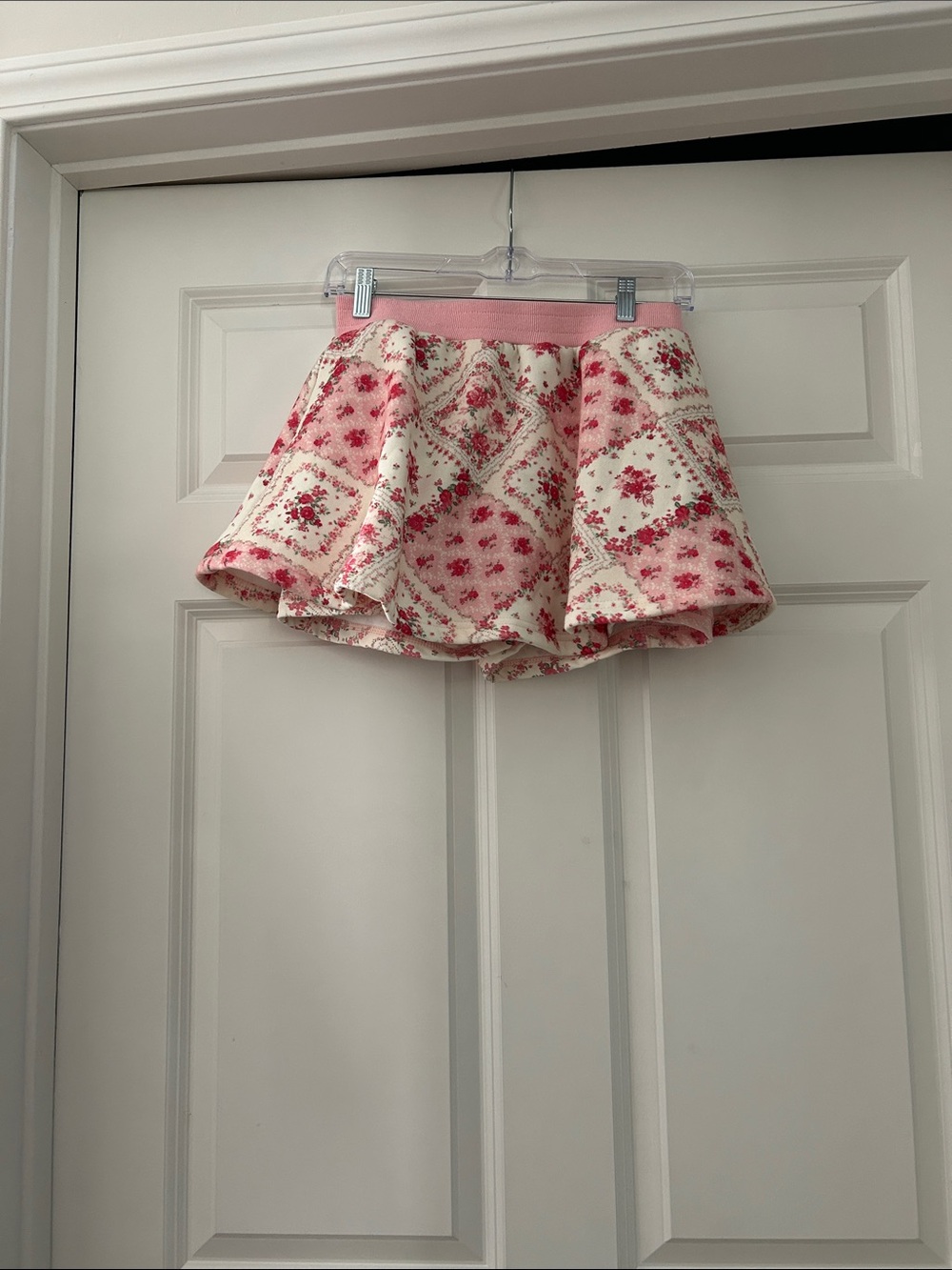 Floral Pink A-Line Mini Skort